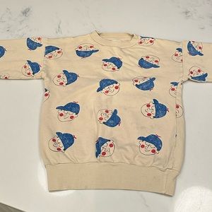 Adorable Bobo chooses boy all over sweatshirt!